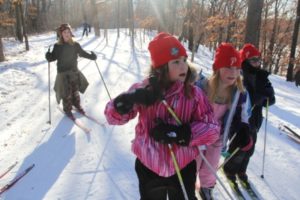 ski camp girls in hats